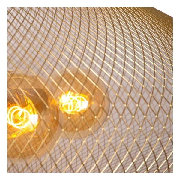 Lucide MESH - Hanglamp - Ø 85 cm - 3xE27 - Mat Goud / Messing - detail 2